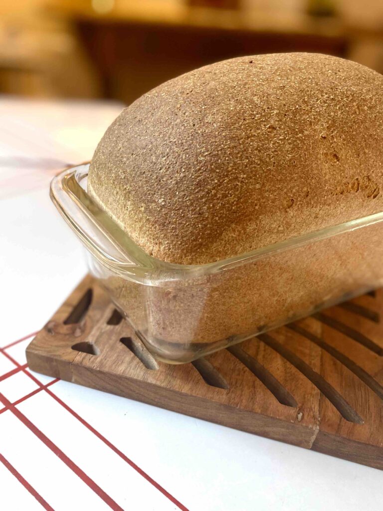 sourdough sandwich bread with fresh milled flour