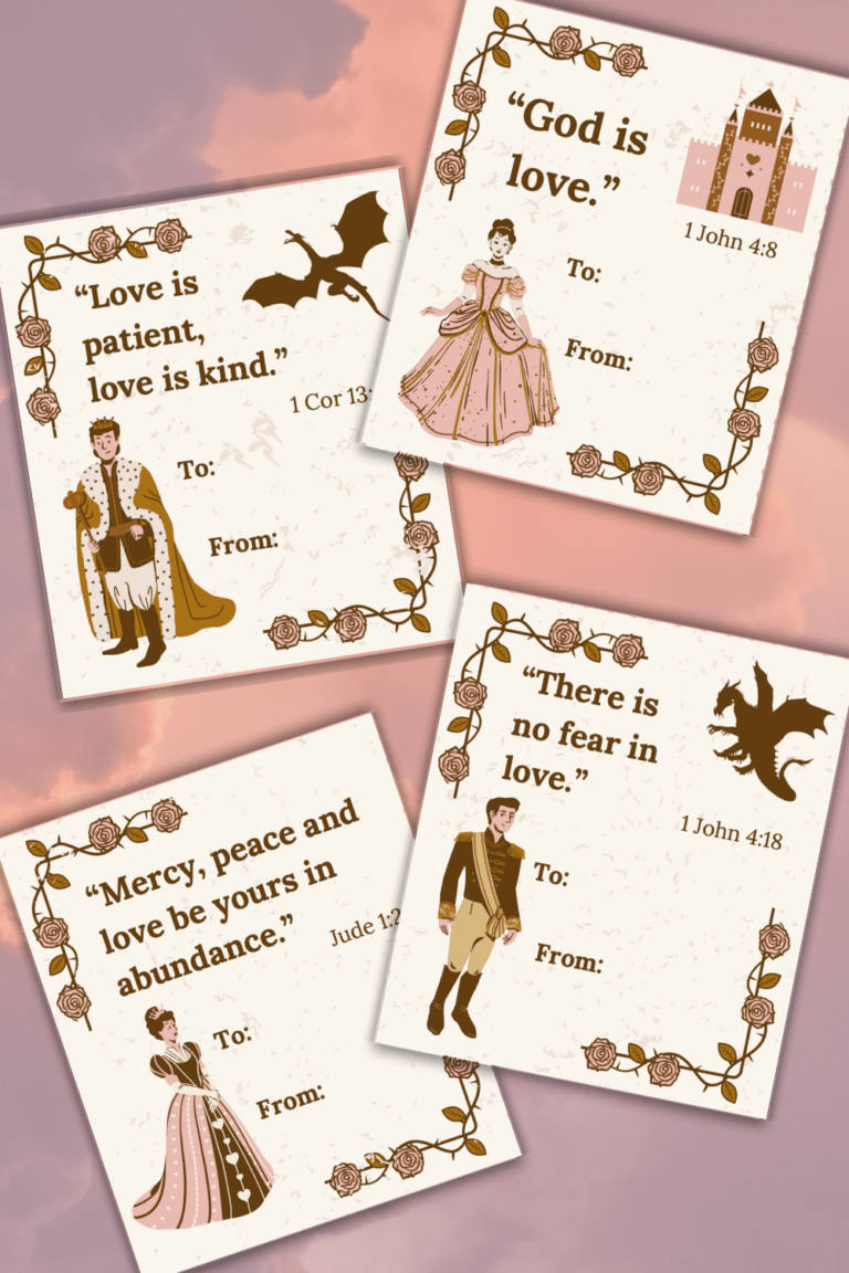 free printable Valentine's day cards for Christian kids