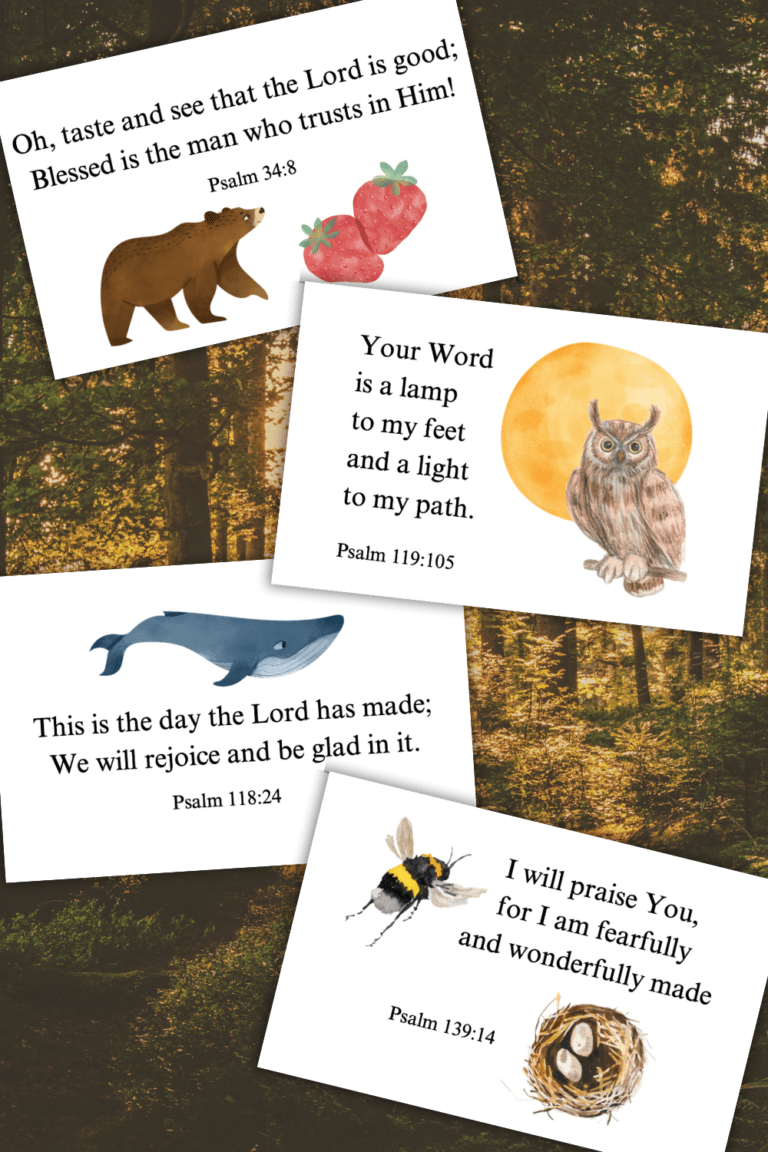 Free Psalms Printables for Preschoolers