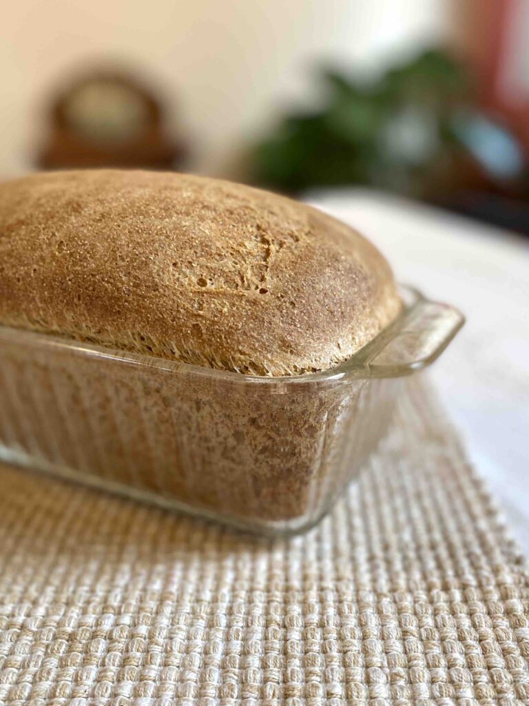 sourdough sandwich bread made with fresh milled flour