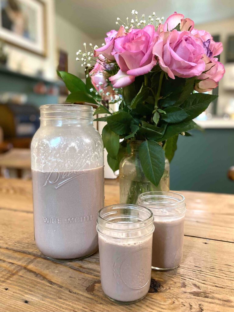 homemade chocolate milk